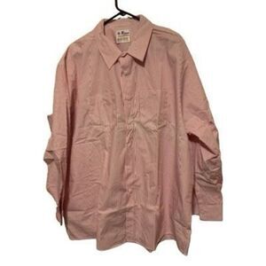 Vintage Rivco Size XXXL Long Red White Stripe Long Sleeve Button Shirt *New*
